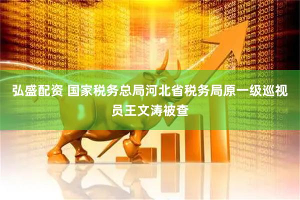 弘盛配资 国家税务总局河北省税务局原一级巡视员王文涛被查
